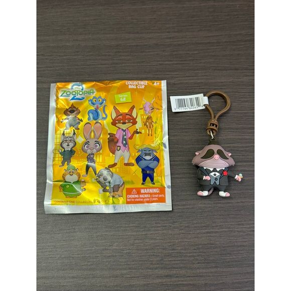 Disney Zootopia 2 Figural Bag Clip Keychain CHASE - Mr. Big - Picture 1 of 2